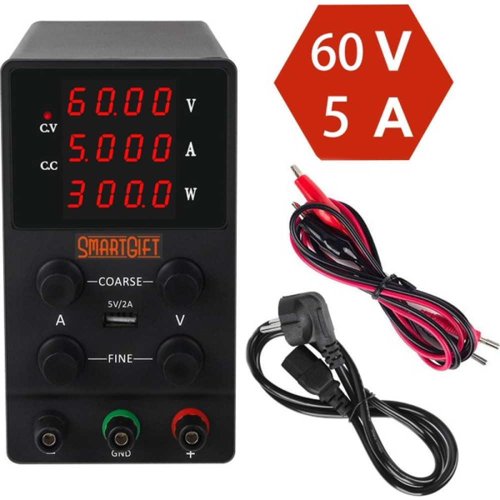 Smartgift Ayarlanabilir 60V/5A Dc Güç Kaynağı Voltaj Regülatörü Siyah - 300 W Power Supply Fiyatı