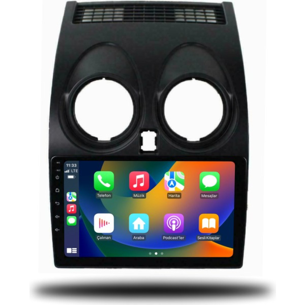 SmartGO Nissan Qashqai 2007-2013 4+64 GB Android Carplay Multimedya Sistemi - Siyah Oto Görüntü Sistemleri Fiyatı