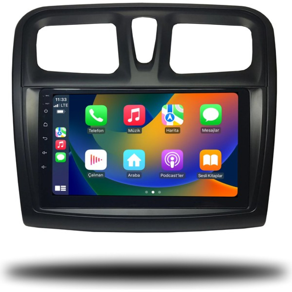 SmartGO Renault Symbol 2013-2021 4+64 GB Android Carplay Multimedya Sistemi - Siyah Oto Görüntü Sistemleri Fiyatı