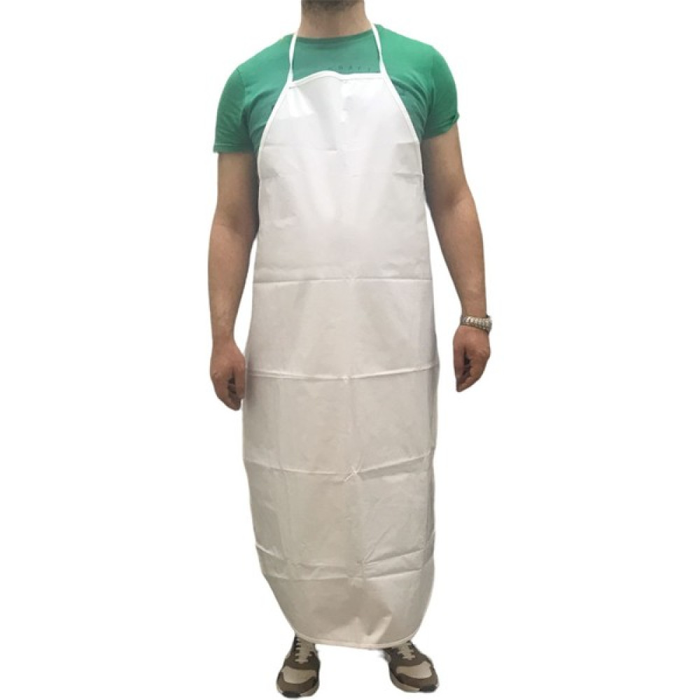 Smax Pvc Su Geçirmez Bay Bayan Mutfak - Kasap Önlüğü - Iş Işçi Önlüğü Beyaz 120CM Boy 1. Kalite 1 Mutfak Önlüğü Fiyatı