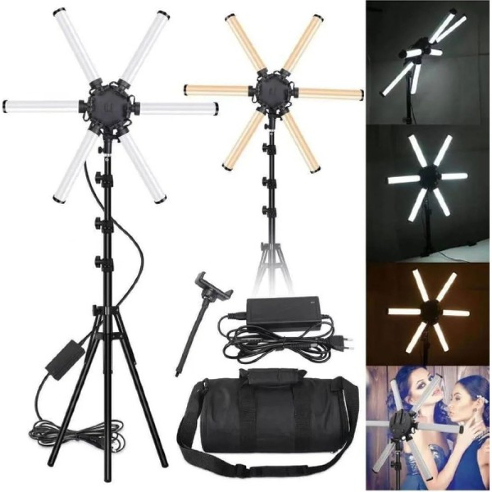 Smayling Mega Yıldız LED Stüdyo Çekim Işığı Aydınlatma Ürün-Konsept-Makeup-Youtube 120 Watt Profesyonel Ahtapot LED - Gri Tripodlar Fiyatı