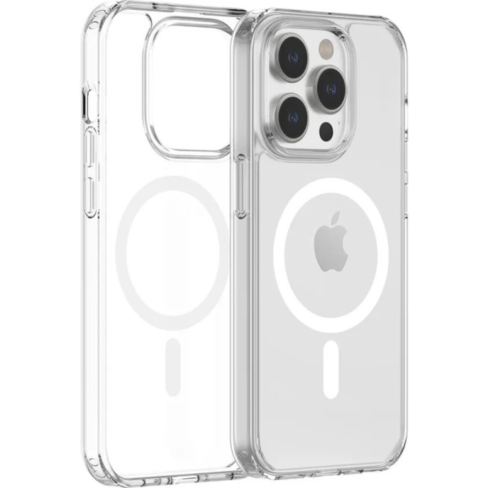 SMC E-Ticaret Apple IPhone 13 Kılıf Kablosuz Şarj Magsafe Uyumlu Şeffaf Kılıf- Magnetic Crystal Kılıf - iPhone 13 Pro Max Cep Telefonu Kılıfı Fiyatı