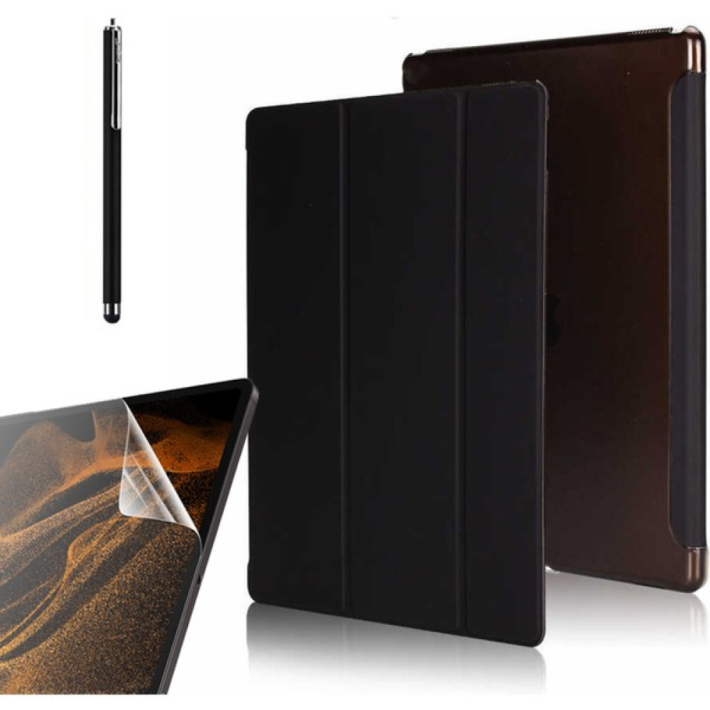 Smcase Apple iPad Air 10.9 2020 4.nesil Uyumlu Kılıf Smart Cover Kapaklı Standlı Uyku Modlu SM33 + Nano + Kalem Siyah Tablet Kılıfı Fiyatı