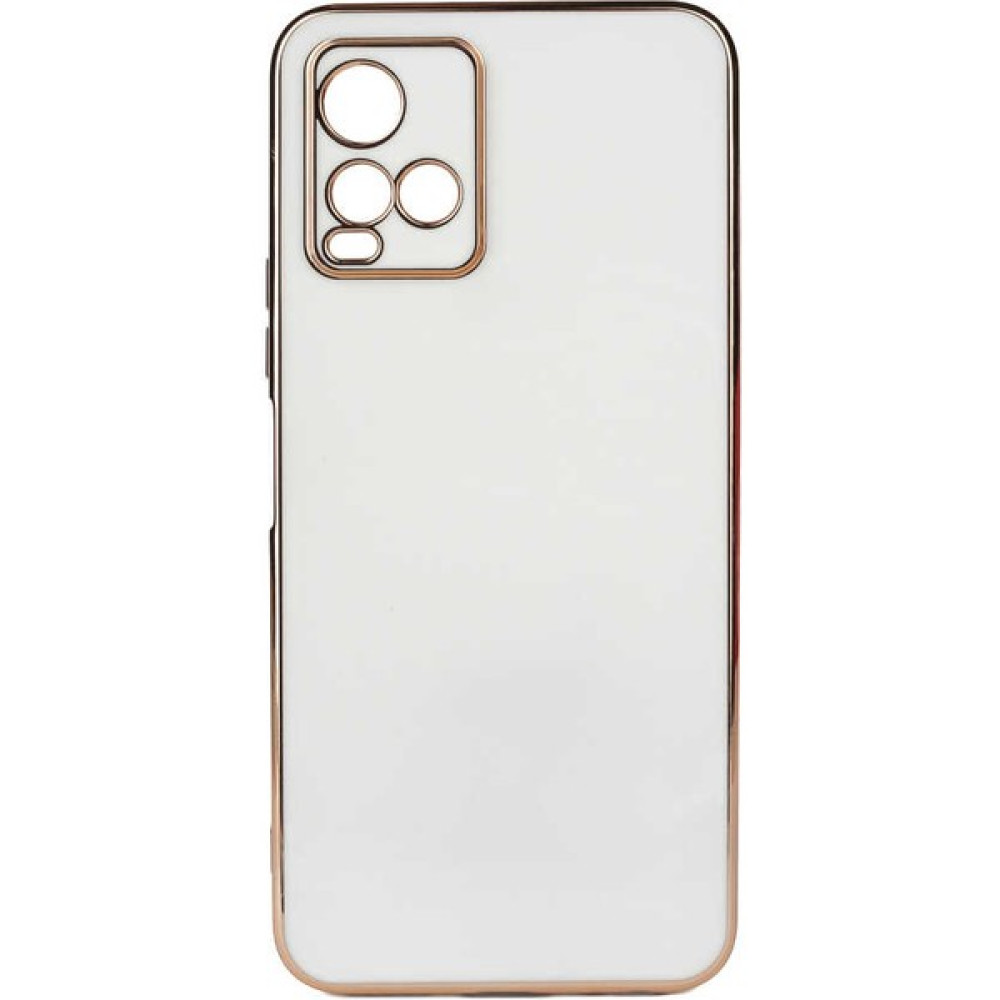 Smcase Vivo Y33S Kılıf Bark Parlak Silikon Renkli Kenarları Rose Beyaz Cep Telefonu Kılıfı Fiyatı