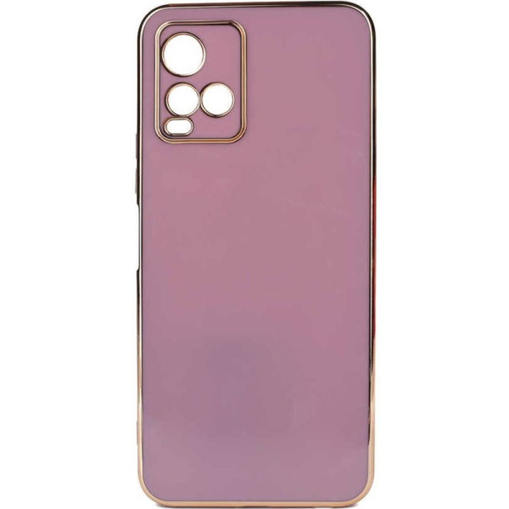 Smcase Vivo Y33S Kılıf Bark Parlak Silikon Renkli Kenarları Rose Mor Cep Telefonu Kılıfı Fiyatı