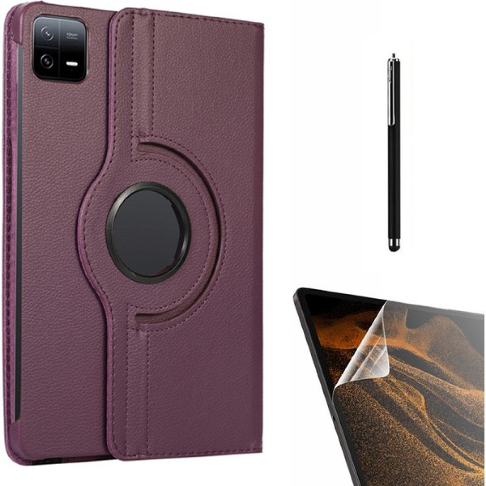 Smcase Xiaomi Mi Pad 6 Pro Kılıf Kapaklı Standlı 360 Dönebilen Koruma DN22 + Nano + Kalem Mor Tablet Kılıfı Fiyatı