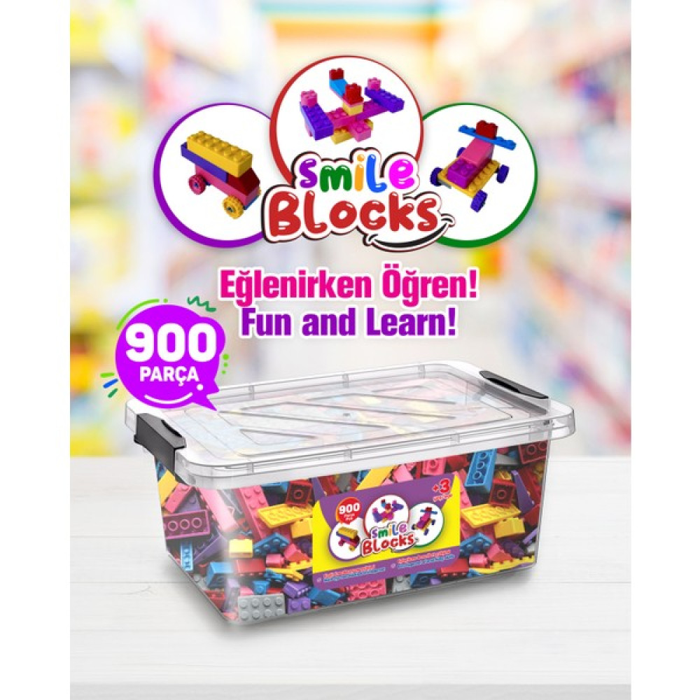 Smile Blocks Parçalı Setler 900 Parça Plastik Kutulu Mikro Blok Diğer Fiyatı