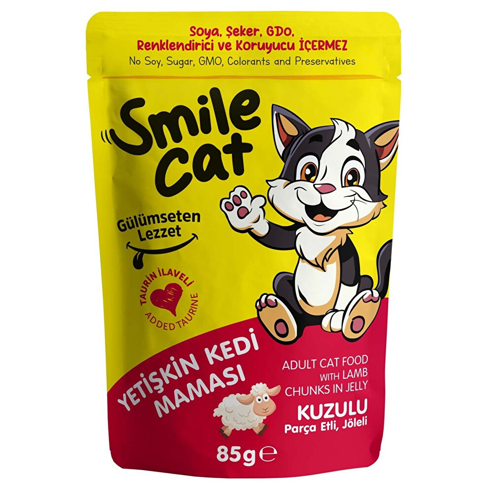 Smile Cat Pouch Yetişkin Kedi Maması Kuzulu 85 g Evcil Hayvan Ürünleri Fiyatı