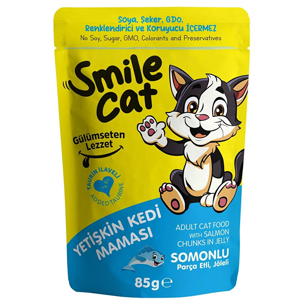 Smile Cat Pouch Yetişkin Kedi Maması Somonlu 85 g Evcil Hayvan Ürünleri Fiyatı