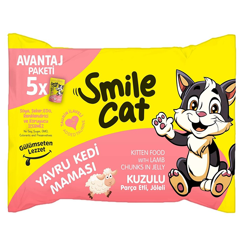 Smile Cat Yavru Kedi Maması Kuzulu 5*85 g Evcil Hayvan Ürünleri Fiyatı