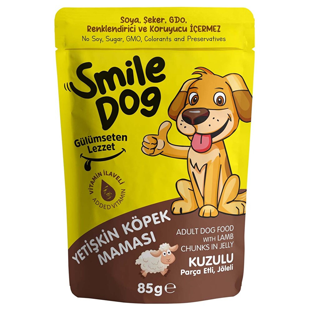 Smile Dog Pouch Yetişkin Köpek Maması Kuzulu 85 g Evcil Hayvan Ürünleri Fiyatı