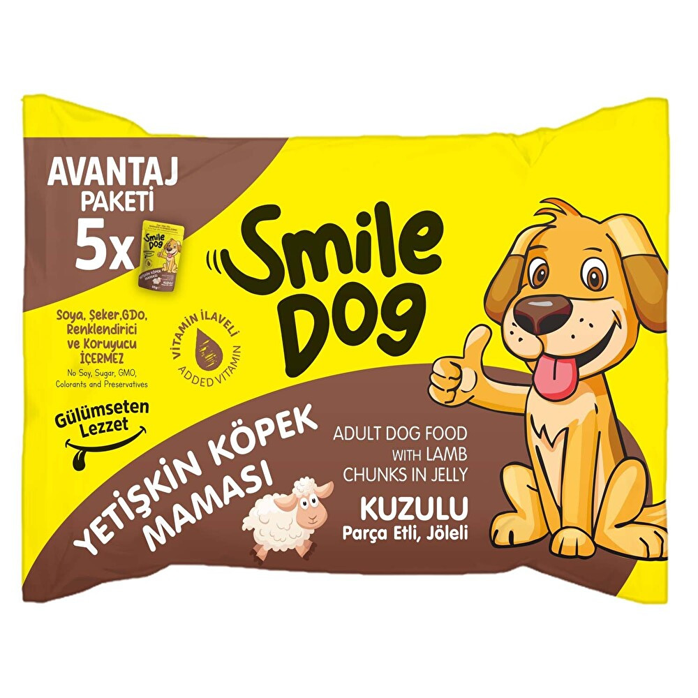 Smile Dog Yetişkin Köpek Maması Kuzulu 5*85 g Evcil Hayvan Ürünleri Fiyatı
