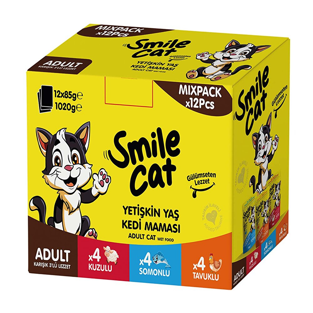 Smilecat Pouch Mix Kuzulu Somonlu Tavuklu 12 Adet Diğer Fiyatı