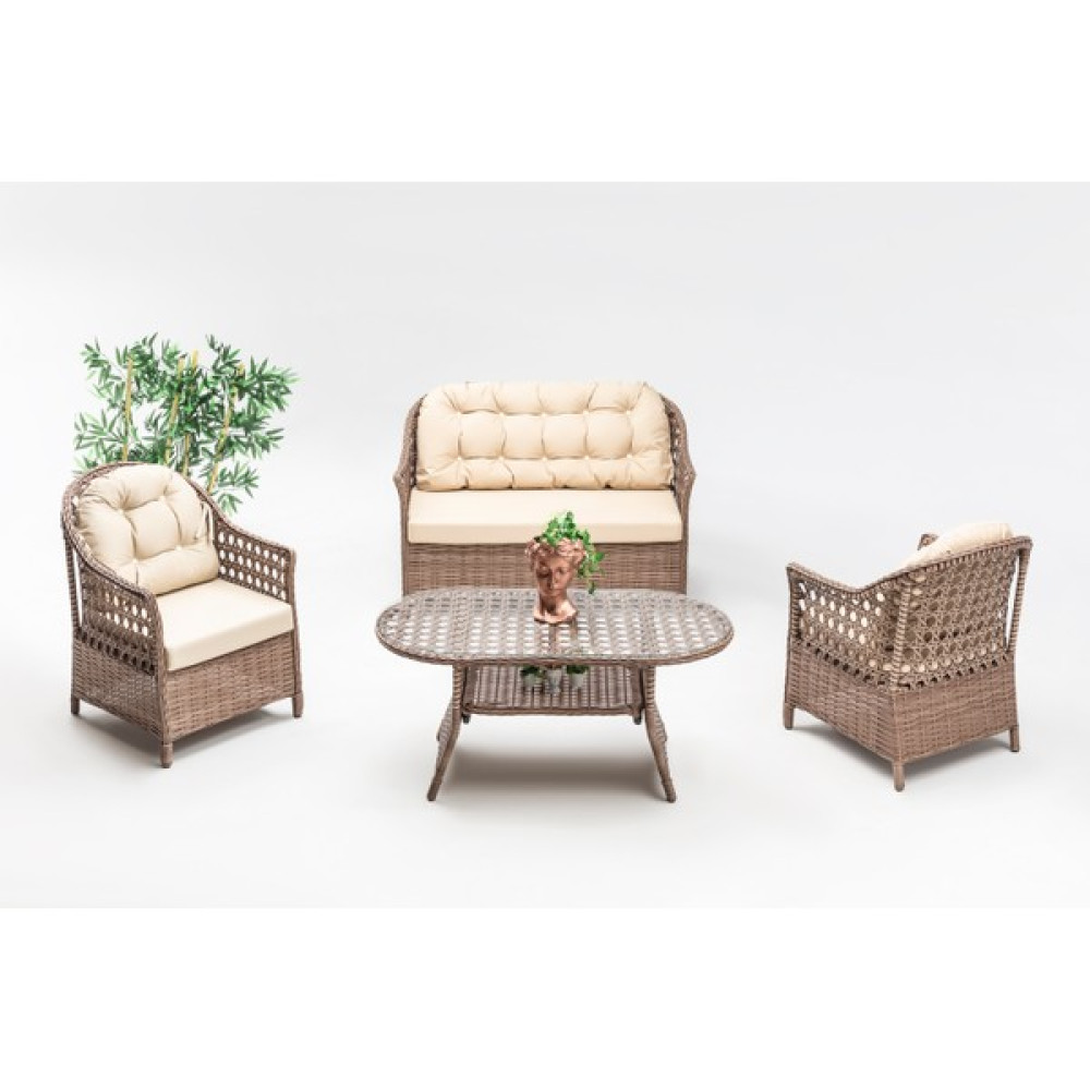Smileland Focus Çay Seti Bahçe ve Balkon Mobilyası Takımı (2+1+1+Sehpa) Kahve - 5 Bahçe Mobilyası Takımı Fiyatı