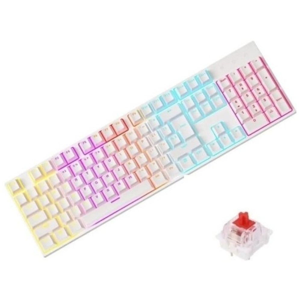 Smith Beyaz Bkb4 Full Rgb Mavi Switch Q Gaming Tam Mekanik Kablolu Gaming Oyuncu Klavyesi - Kırmızı Switch Oyuncu Klavyesi Fiyatı