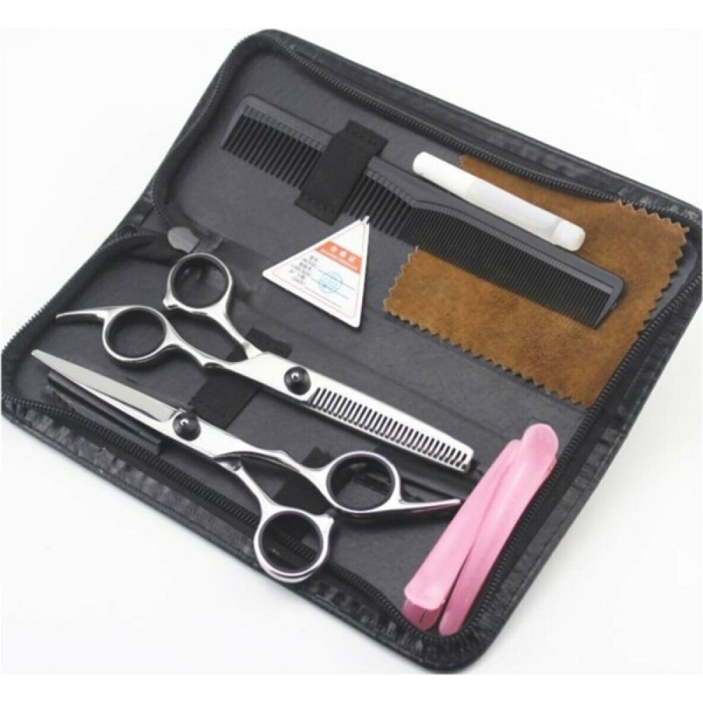 Smith Chu 5 Parça Smith Chu 6.0 Inch 17 cm Profesyonel Deri Çantalı Kuaför Berber Saç Makas Seti Saç Kesme Makineleri Fiyatı