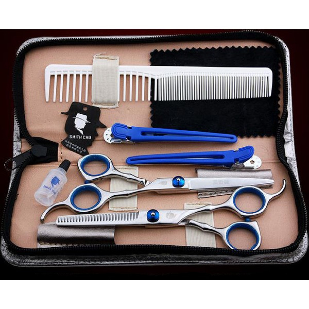 Smith Chu 8 Parça 6.0 inch Profesyonel Kuaför Berber Makas Seti Düz Makas Ara Makas Saç Kesme Makineleri Fiyatı