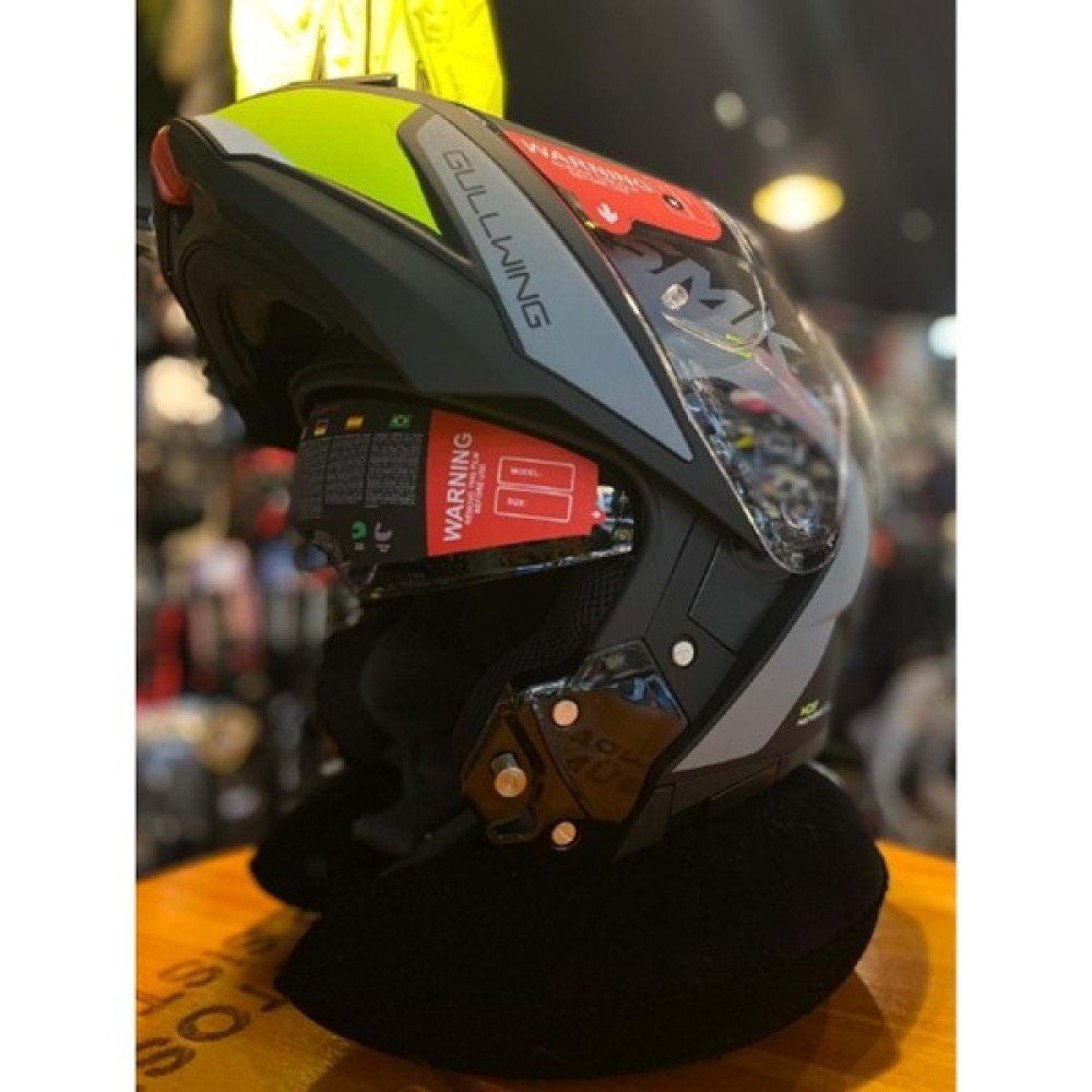 Smk Gullwıng Kresto Çene Açılır Kask - MA264 - M - Sarı Motorsiklet Kaskları Fiyatı