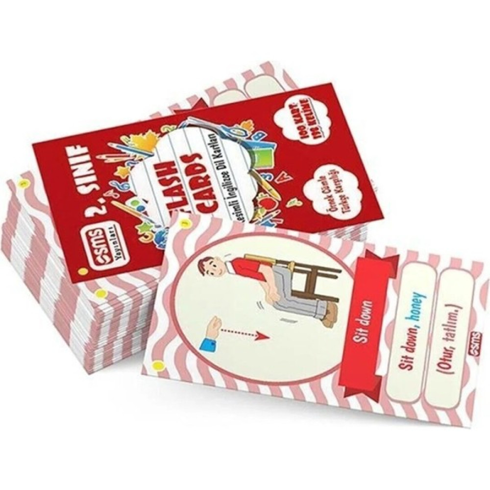 Sms Yayınları 2. Sınıf Flash Cards Ingilizce Dil Kartı Tüm Dersler Fiyatı