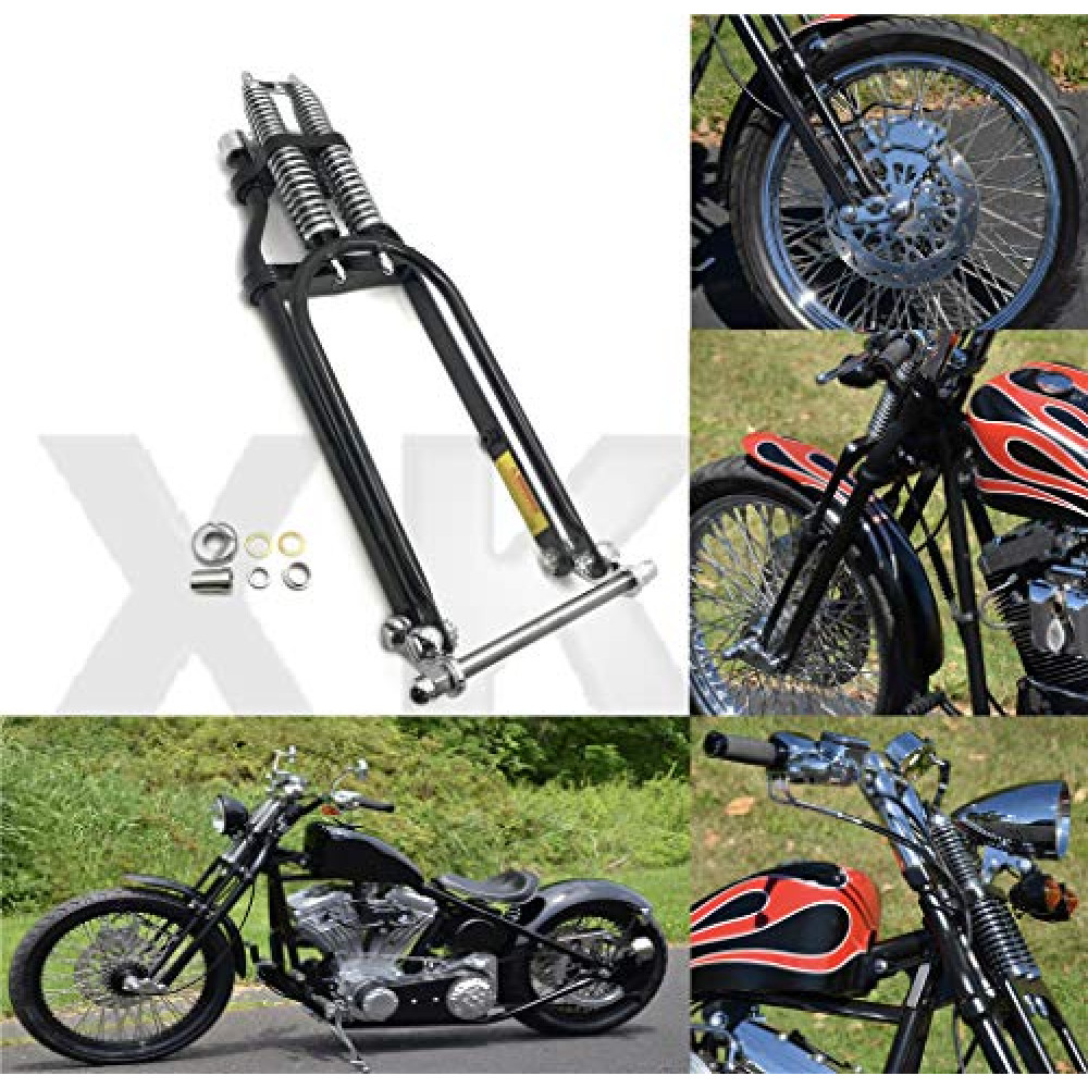 SMT- 26" 4" Over Stock Black Springer Front End w/Axle Kit H-D Custom Arched [B07M5HQ7CV]