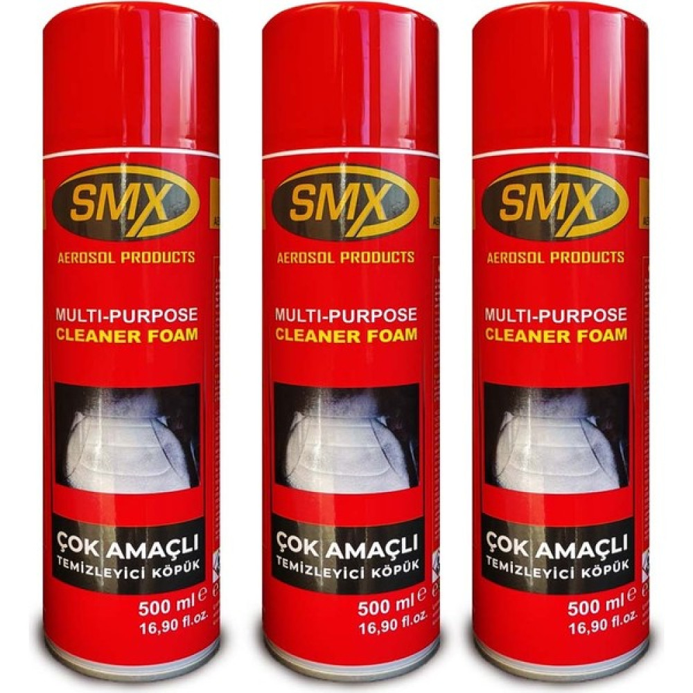 Smx 3 Adet Smx Çok Amaçlı Temizleyici Köpük Sprey - 500 ml Torpido Bakımı Fiyatı
