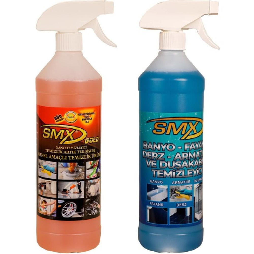 Smx Banyo Temizleyici / Fayans Temizleyici / Derz Temizleyici / Gold Nano Genel Amaçlı Temizleyici / 2'li Ev Temizlik Seti Oto Genel Temizlik Fiyatı