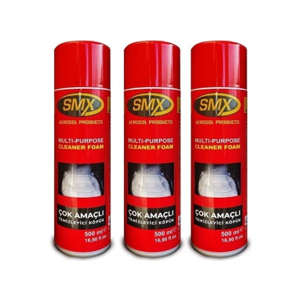 Smx Çok Amaçlı Temizleyici Köpük Sprey 3 Adet (3*500ML) Oto Genel Temizlik Fiyatı