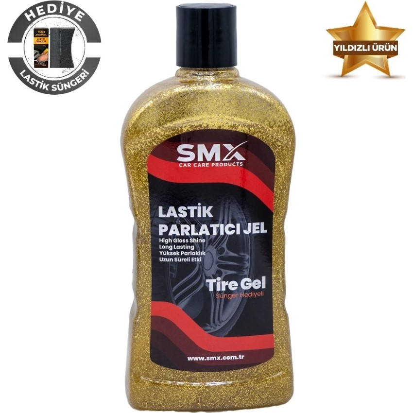 SMX Lastik Parlatıcı Jel Yüksek Parlaklık Etkisiyle 500 ml Sünger Hediye Bulaşık Yıkama Fiyatı