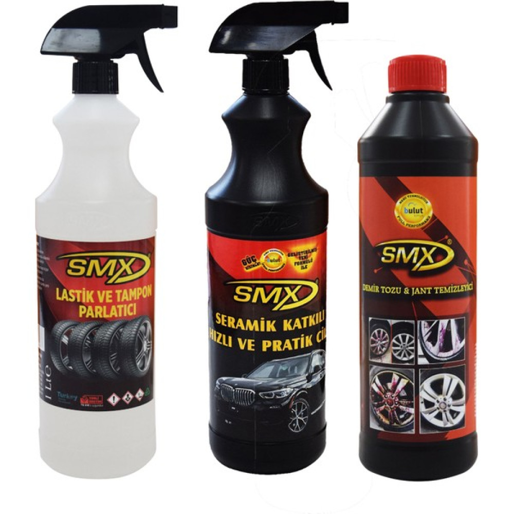 Smx Seramik Katkılı Hızlı ve Pratik Cila (1lt) / Smx Demirtozu&jant Temizleyici / Lastik Parlatma Spreyi Lastikler Fiyatı