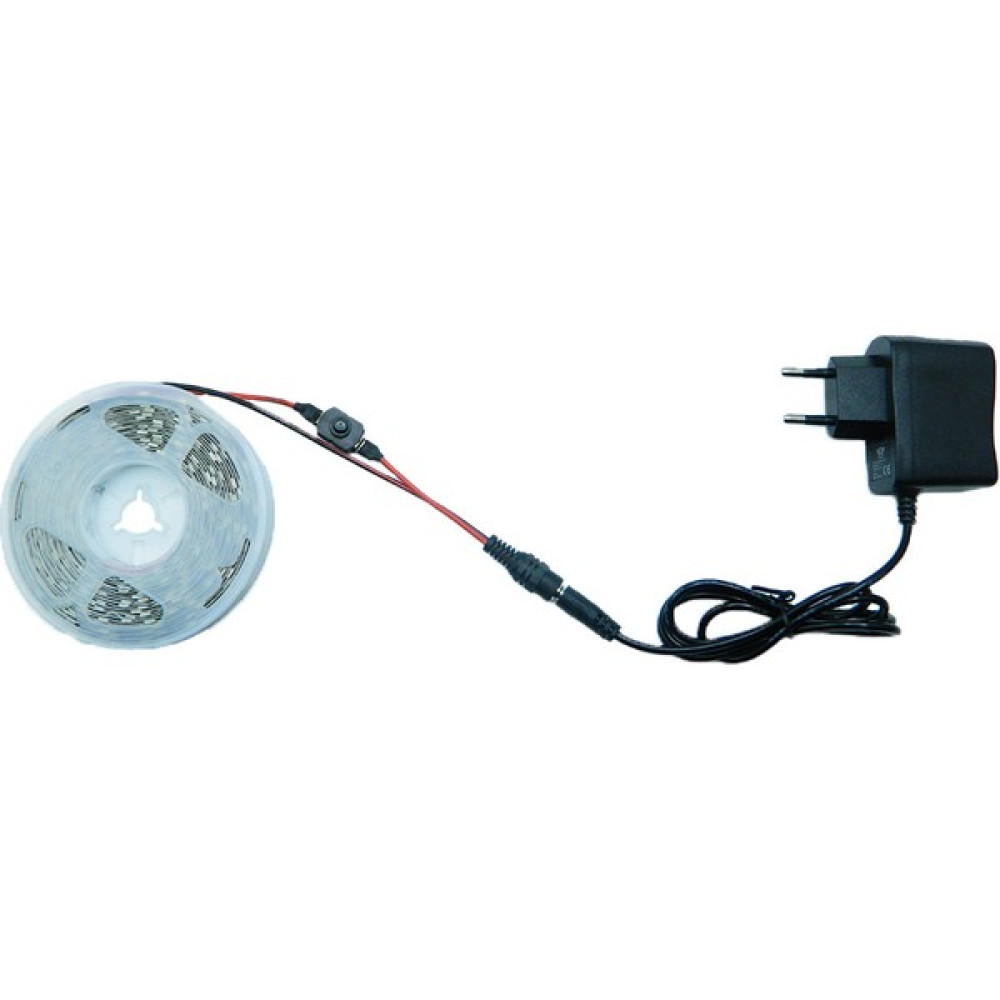 Smyrna Adaptörlü ve Açma-Kapama Anahtarlı Şerit LED Seti 12V 1 Metre Mavi - 1 m Led Aydınlatmalar Fiyatı