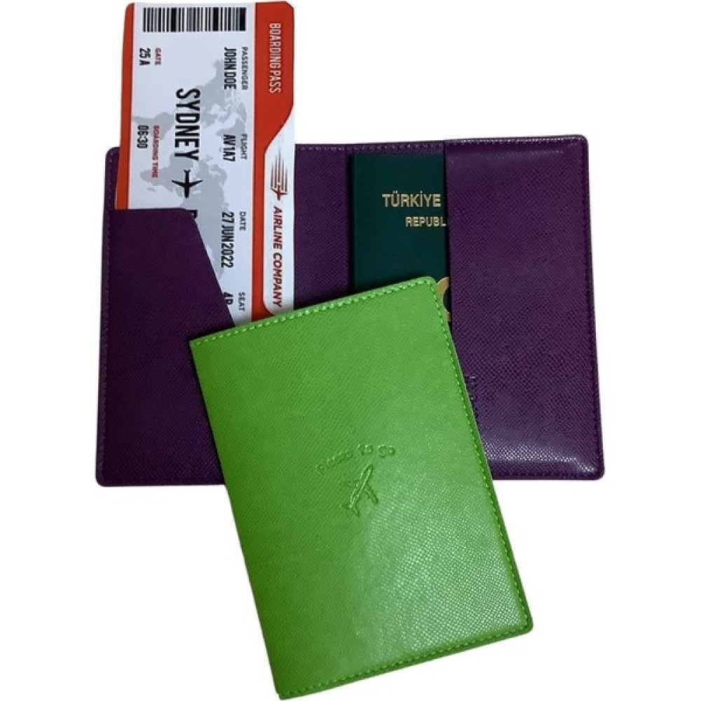 Smyrna Vegan Acar Mira Vegan Deri Çift Renkli Pasaportluk Pasaport Kılıfı Seyahat Cüzdanı Yeşil-Mor Bayan Cüzdan Fiyatı