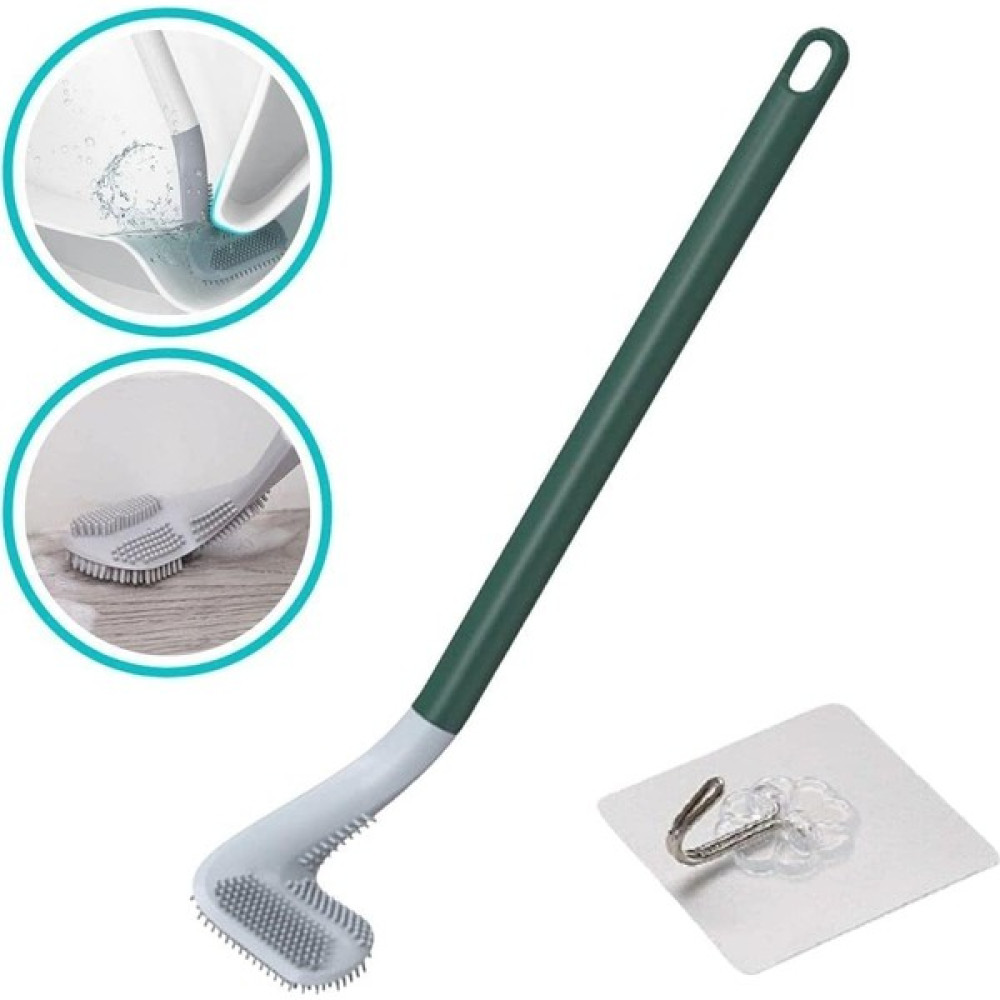 SNA Klozet Fırçası Tuvalet Fırçası Silikon Wc Klozet Mutfak Temizlik Fırçası Kancalı - Standart - Açık Yeşil Klozet Fırçası Fiyatı