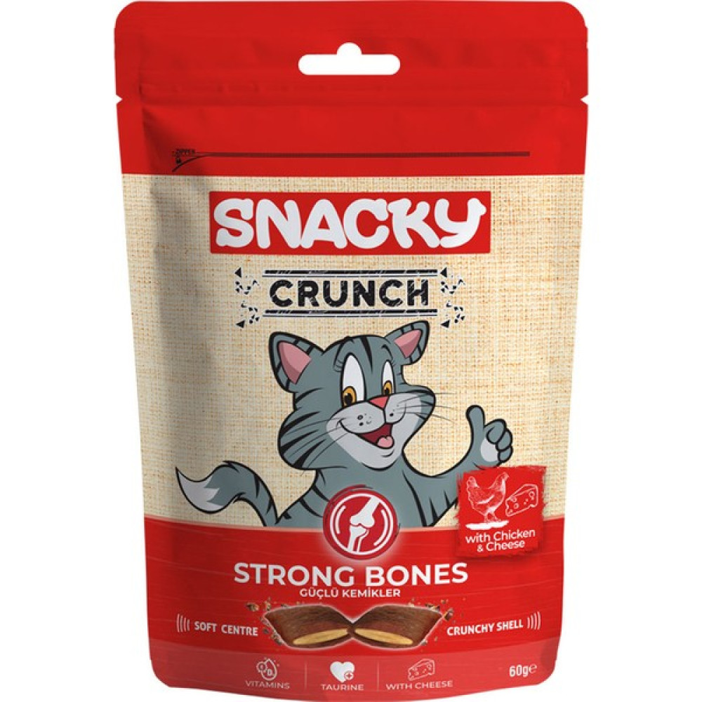 Snacky Crunch Güçlü Kemikler Tavuklu Peynirli Kedi Ödül Maması 60 Gr. Evcil Hayvan Ürünleri Fiyatı
