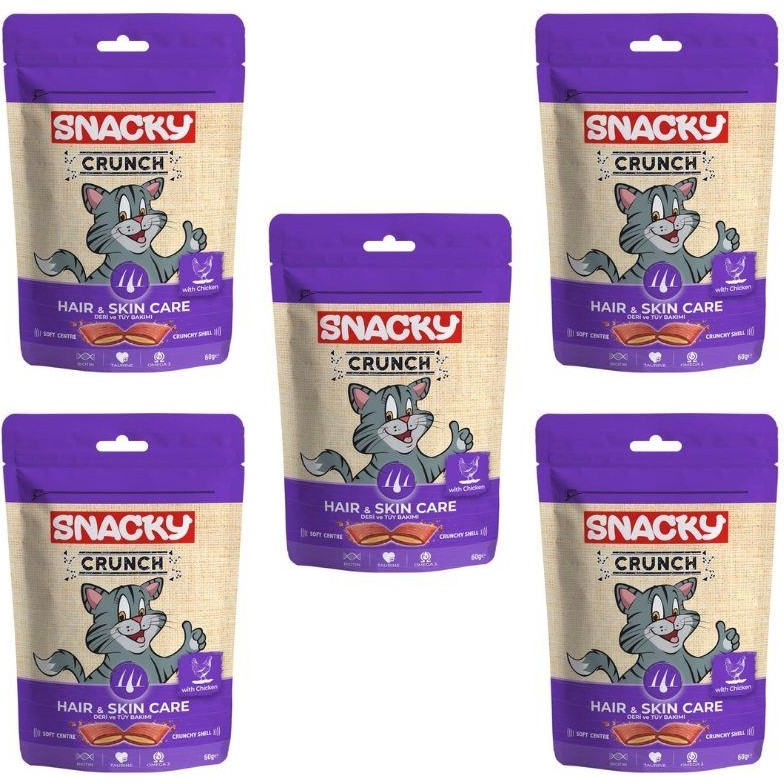 Snacky Crunch Hair-Skin Kedi Ödülü Tavuklu 60 gr x 5 Adet Evcil Hayvan Ürünleri Fiyatı