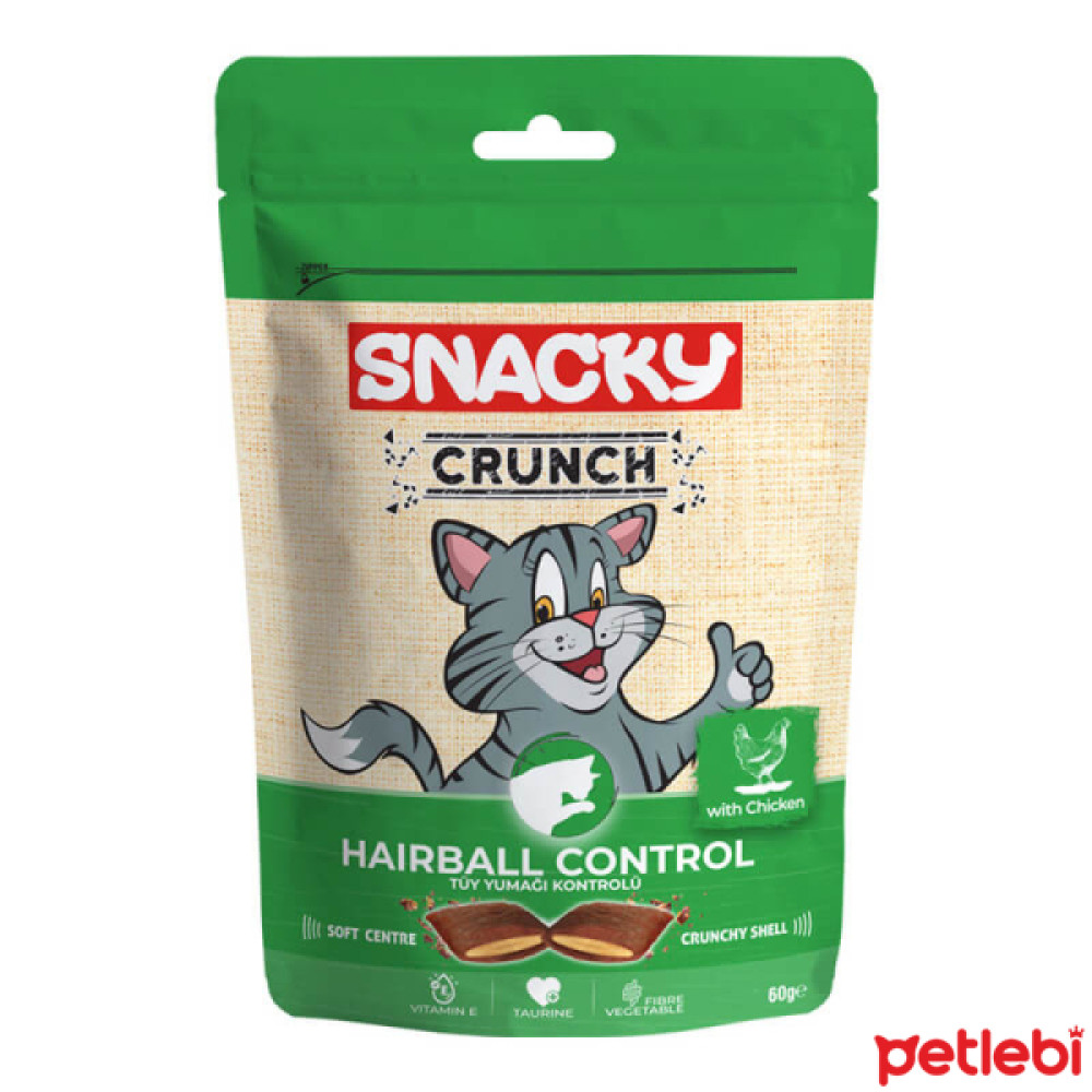 Snacky Crunch Hairball Control Tüy Yumağı Kontrolü için Tavuklu Kedi Ödül Maması 60gr Evcil Hayvan Ürünleri Fiyatı