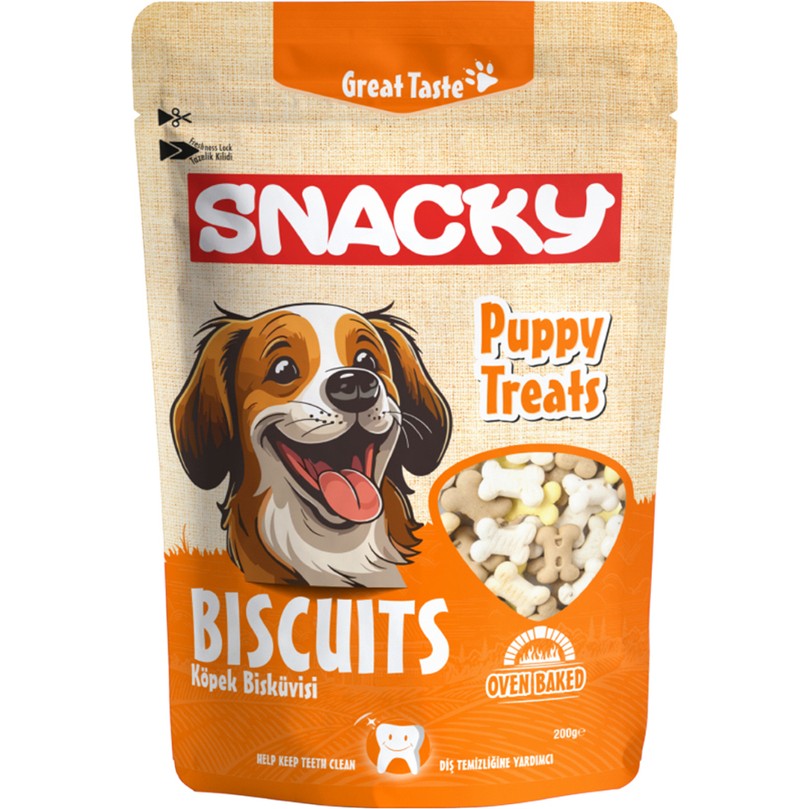 Snacky Pupy Treats Köpek Bisküvisi 200 gr - Evcil Hayvan Ürünleri Fiyatı