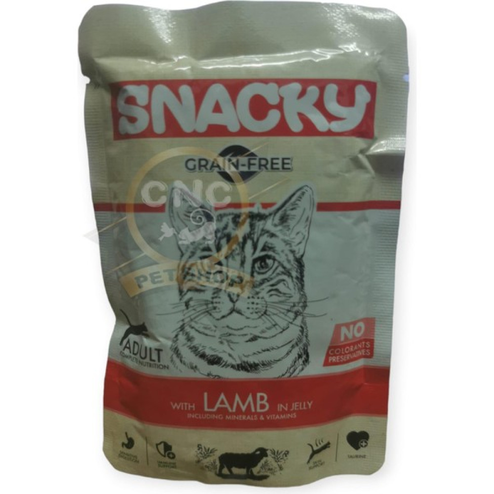 Snacky Tahılsız Jel Içinde Kuzu Etli Yetişkin Kedi Yaş Mama Pouch 85 gr Evcil Hayvan Ürünleri Fiyatı