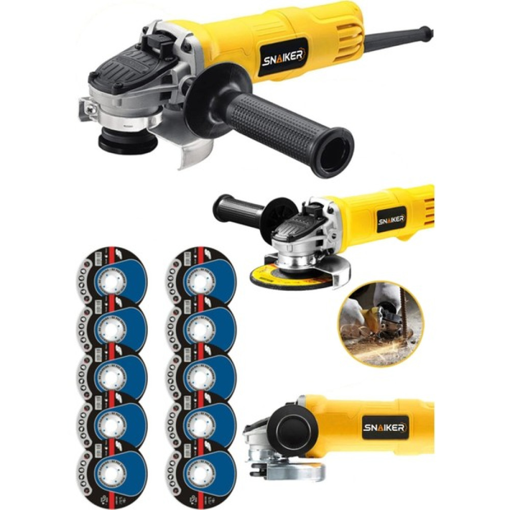 Snaiker Alman 2000 Watt Professional Çift Metal Şanzuman Avuç Içi Taşlama Makinesi 125 Mm + 10 Taş Hediyeli Taşlama Makinesi Fiyatı