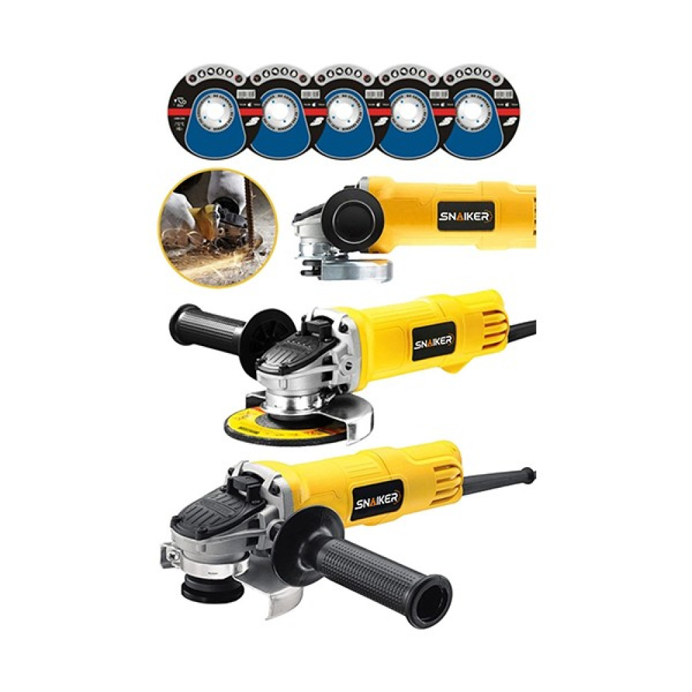 Snaiker Alman 2000 Watt Professional Çift Metal Şanzuman Avuç Içi Taşlama Makinesi 125 Mm + 5 Taş Hediyeli Taşlama Makinesi Fiyatı