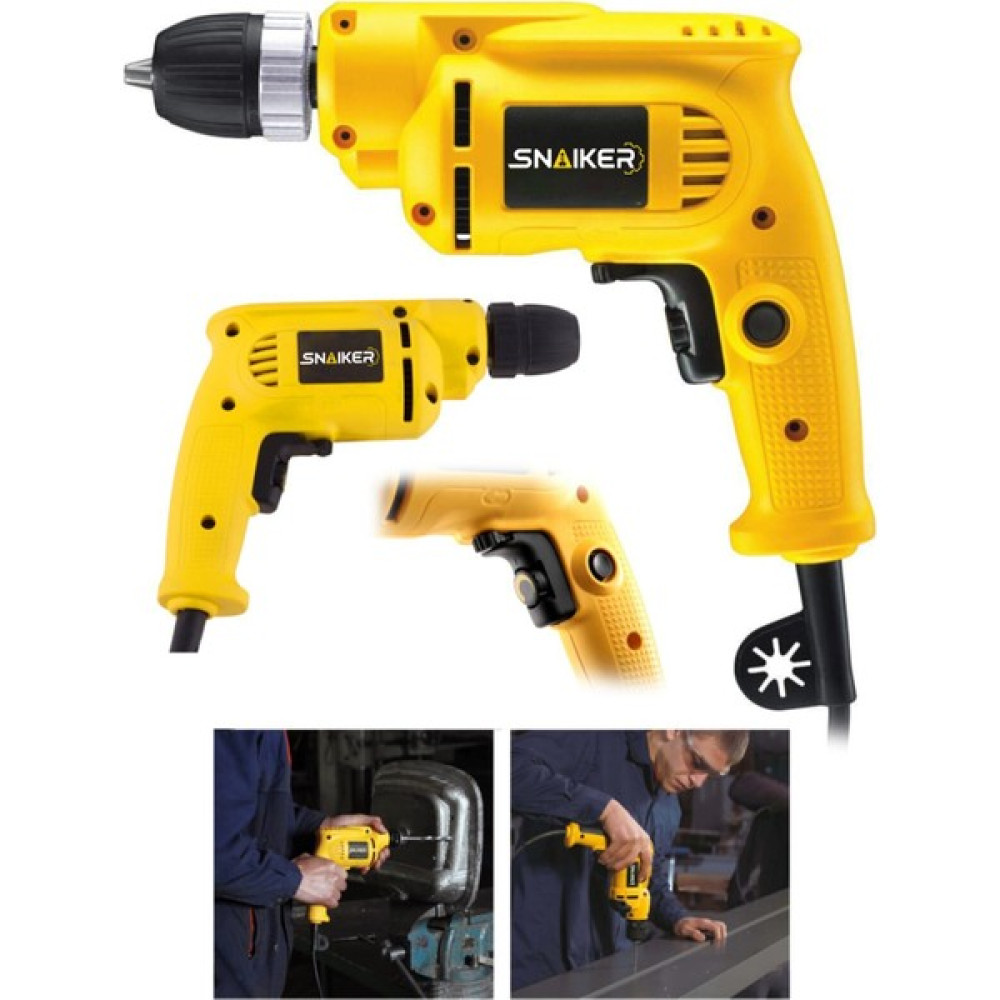 Snaiker Alman 700 Watt 10 mm Bakir Sargili Darbesiz Vidalama Matkap Matkaplar Fiyatı