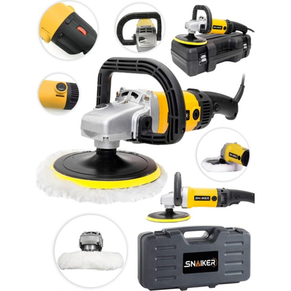 Snaiker Alman M-4200 Watt 6 Kademe Devir Ayarlı Polisaj Makinasi Zımpara Pasta Cila Makinesi Sarı Cila / Polisaj Makinesi Fiyatı