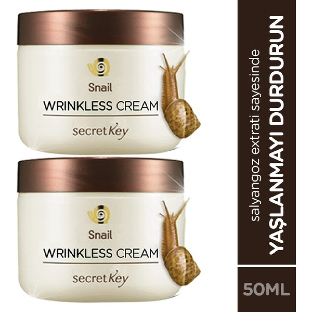 Snail Wrınkless Cream Salyongoz Özlü Dolgunlaştırıcı Krem 2'li Paket Anti-Aging / Yaşlanma Karşıtı Fiyatı
