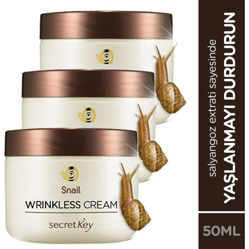 Snail Wrınkless Cream Salyongoz Özlü Dolgunlaştırıcı Krem 3'lü Paket Anti-Aging / Yaşlanma Karşıtı Fiyatı