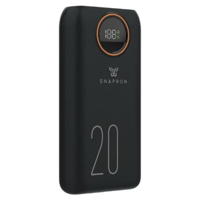 Snapron SNP-3013 20.000 Mah Powerbank 22.5W Hızlı Şarj LCD Ekranlı Dahili Kablolu Type-C & Lightning Taşınabilir Şarj Cihazı Siyah Bilgisayar Çevirici ve Adaptörü Fiyatı