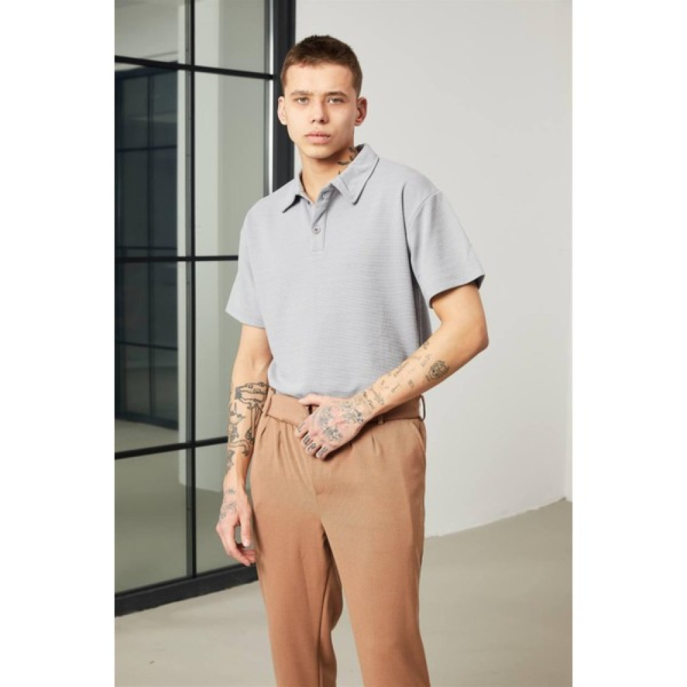 Snazzy Patlı Kumaş Yakalı Basic T-Shirt Erkek Mont Fiyatı