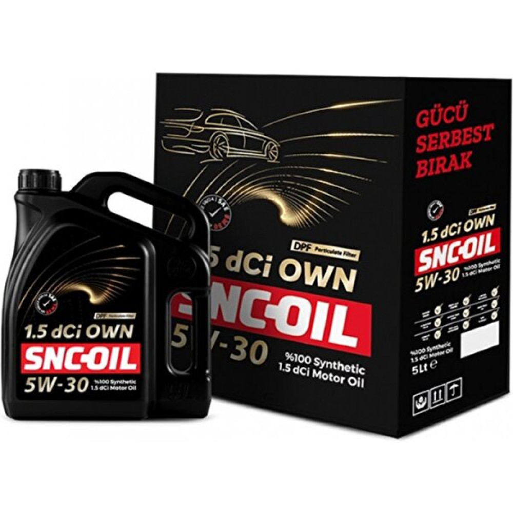 Snc Oil Snc-Oil 1.5 Dci Own 5W-30 Motor Yağı 5 Lt Motor Yağı ( Üretim Yılı: 2022 ) Motor Yağı Fiyatı