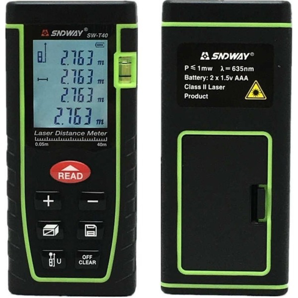 SNDWAY Lazer Metre 40M Sndway Lazermetre 40 M Lazer Mesafe Ölçer Dijital Mesafe Ölçer Oto Boyaları Fiyatı