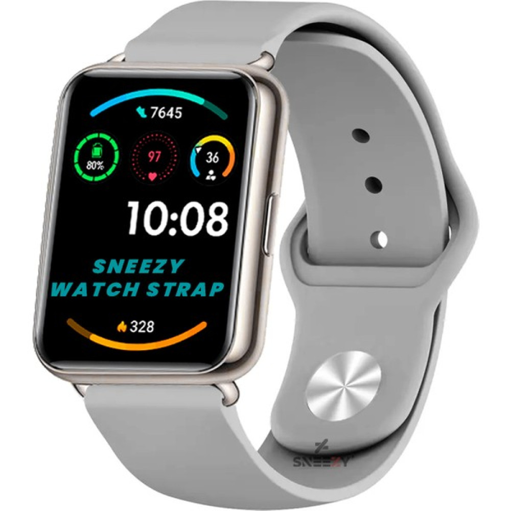 Sneezy Huawei Watch Fit 2 Uyumlu Purelux Soft Silikon Kordon - Gri Giyilebilir Teknoloji Aksesuarları Fiyatı