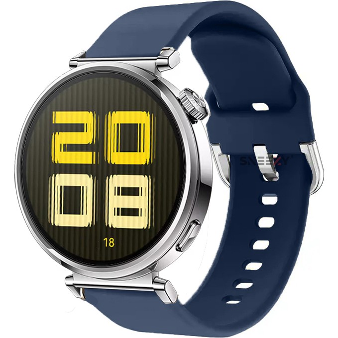 Sneezy Huawei Watch Gt5 41MM Ile Uyumlu Yumuşak Purelux Soft Tokalı Silikon Kordon - Lacivert Cep Telefonu Kılıfı Fiyatı