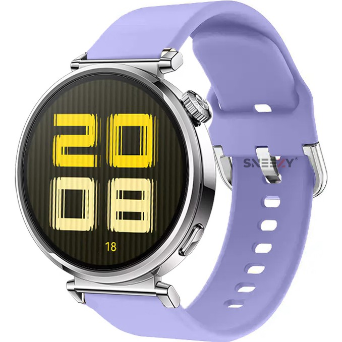 Sneezy Huawei Watch Gt5 41MM Ile Uyumlu Yumuşak Purelux Soft Tokalı Silikon Kordon - Lavanta Cep Telefonu Kılıfı Fiyatı